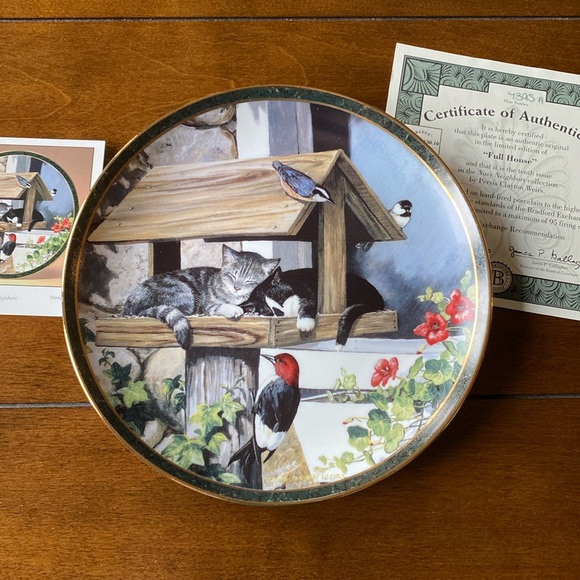 Bradford Exchange Cat Lovers "Full House" Collector's 8 Inch Plate - Picture 2 of 4